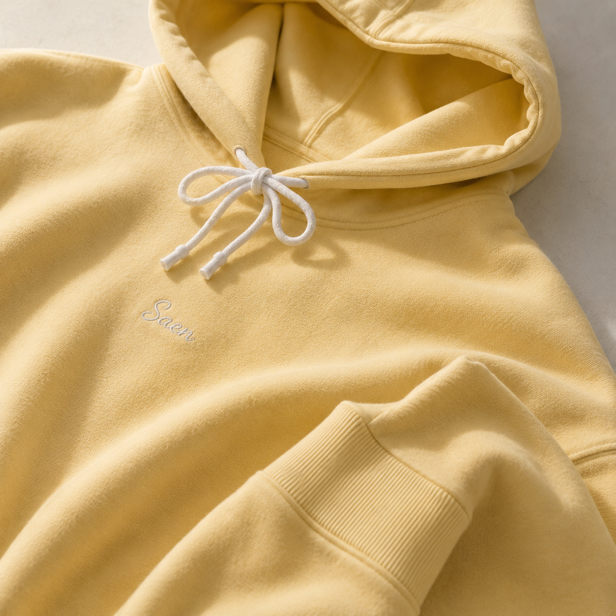 SAEN Essential Hoodie - Butter - Image 3