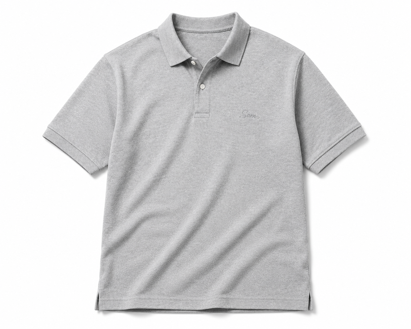 SAEN Essential Polo | Grey Melange - Image 2