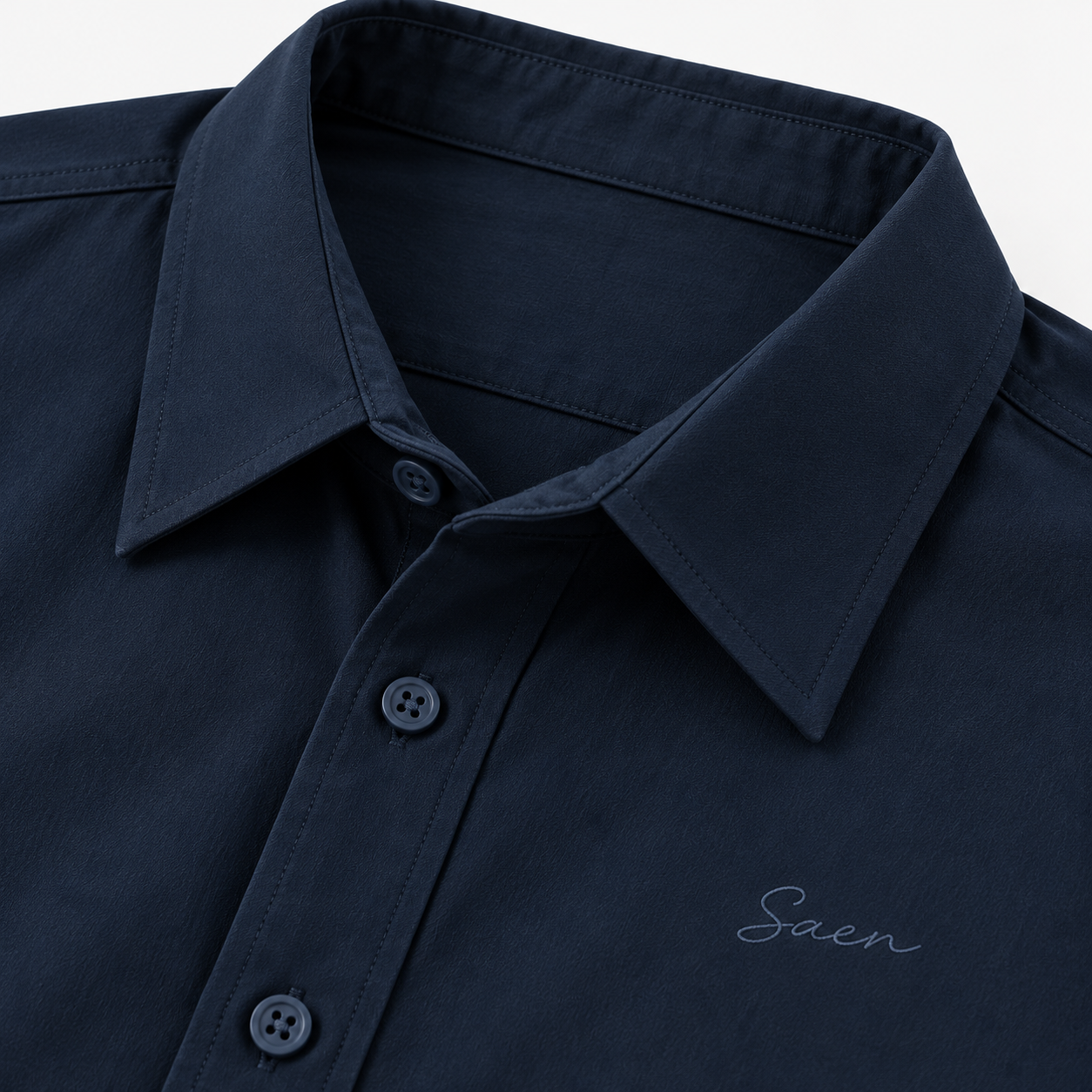 SAEN Essential Oversized Shirt | Navy Blue - Image 3